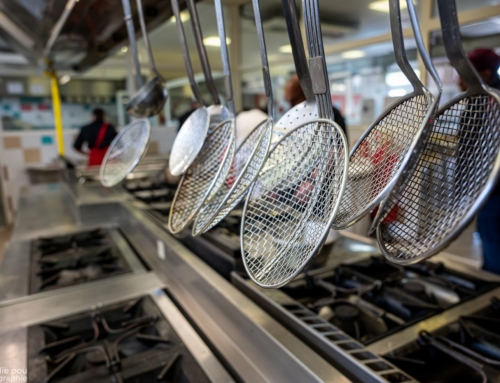 Dans les cuisines du CFA de Le Beausset – Les écumoirs !