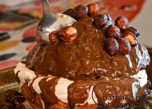 Profiteroles au chocolat avec sa glace vanille - Restaurant La Côte et l'Arête - La Valette du Var