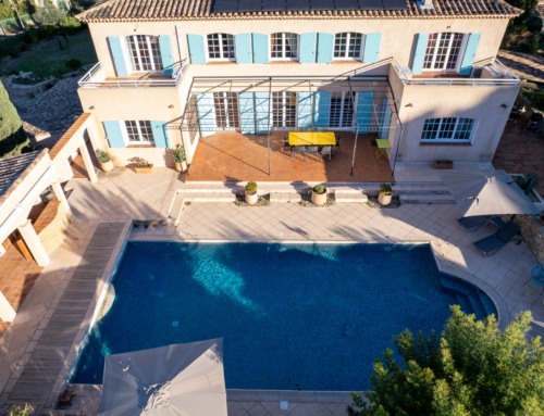 Vue du ciel – Villa avec piscine – Var